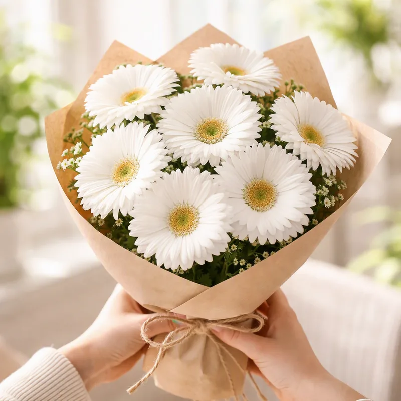 Gerbera branca - imagem 3