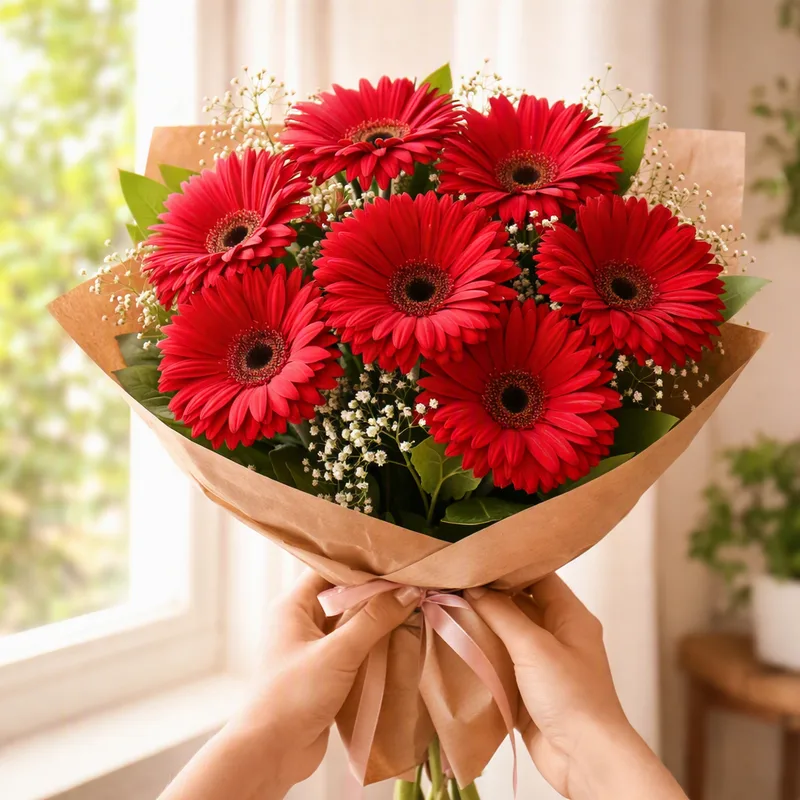 Gerbera vermelha - imagem 3