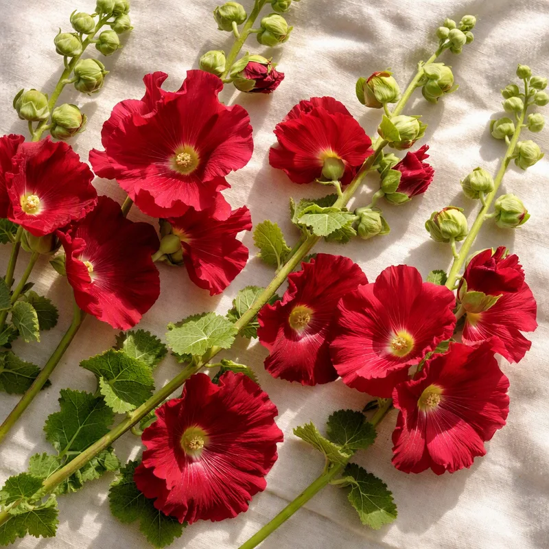 Malva-real vermelha - imagem 4