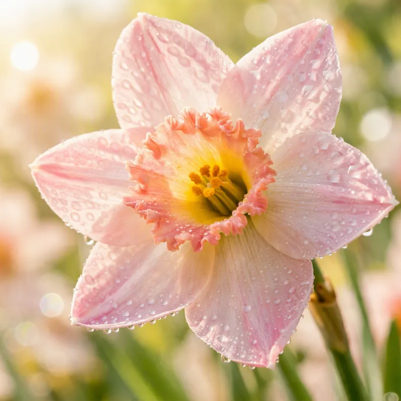 Narciso-trombeta rosa