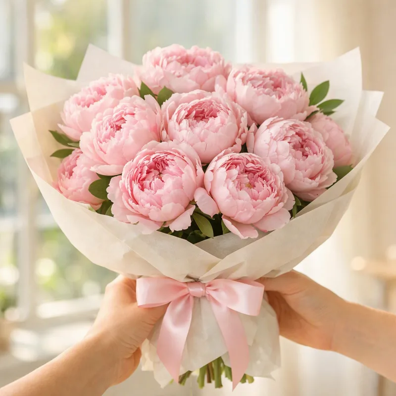 Peónia - rosa - imagem 3