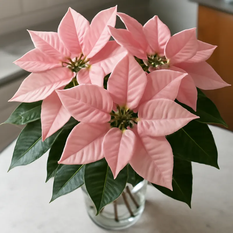Poinsétia rosa - imagem 3